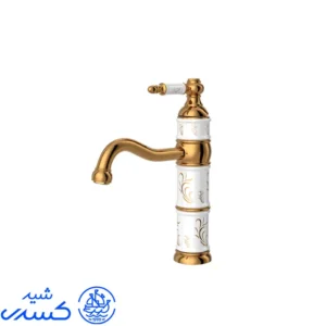 شیر روشویی توکیو سفید طلا کسری